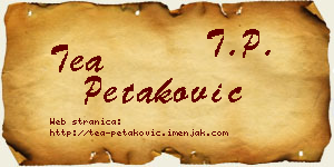 Tea Petaković vizit kartica